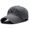 Gorra de Béisbol Retro Lavada con Tela Recubierta, Visera Rígida, Bordado Estéreo, Sombrero para el Sol Transfronterizo para Hombres