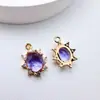 Cobre Banhado a Ouro Zircônia Colorida de Alta Qualidade Pingente Único Materiais para Acessórios de Joias Pulseira de Miçangas Feita à Mão