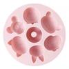 Molde para Suplemento Alimentar de Bebê com Tampa, Cozível no Vapor e Resistente a Altas Temperaturas, Ferramenta de Moer Bolo Cozido no Vapor para Bebê, Salsicha de Desenho Animado, Bolo de Arroz, Silicone Doméstico