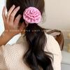 Delicado dulce banda para el cabello de rosa roja para mujer otoño e invierno cuerda para el cabello blanca flor tridimensional banda para el cabello de intestino grueso diadema de Año Nuevo