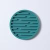 Estilo Nórdico Amazon Caliente Engrosado Drenaje Silicona Posavasos 10cm Redondo Silicona Aislamiento Térmico Tapete Juego de Tapetes para Té