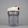 Botella de filtro de 5 pulgadas con dientes de cobre de 4 puntos, pared engrosada, válvula de alivio de presión, conexión interna americana de 6 puntos, botella de filtro transparente AS