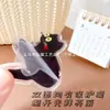 Clip de PP para gato negro de ojos grandes estilo anime acrílico, un accesorio multifuncional, carpeta linda de dibujos animados, clip para libro de estudiante, venta al por mayor