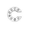 10mm Aleación de Cromo Diamante Capital Letra Inglesa Joyería Hecho a Mano DIY Garra de Gato Corazón Accesorios para Collar de Mascota