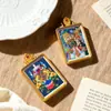 Colgante de Thangka Pintado a Mano con Zaki Lamu, Tara Verde y Manjushri en sus Vidas Pasadas y Presentes, con Elementos de Estilo Tibetano y Étnico