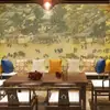 Mural de pared de tela para arquitectura antigua 8D, pintura del río Qingming, papel tapiz para hotel, restaurante, decoración de restaurante de hot pot, papel tapiz de fondo