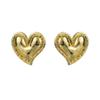 Aretes vintage de la Edad Media, lisos, dorados, con aguja de plata S925, para mujer, estilo europeo y americano transfronterizo, temperamento, aretes de alta gama