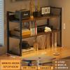 Estante de Almacenamiento de Escritorio Estante de Almacenamiento con Compartimentos de Gran Capacidad Estante Organizador para el Hogar Estante de Exhibición de Hierro en Capas Librero de Escritorio