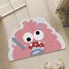 Alfombra de baño de dibujos animados de la Familia Monstruo con forma especial, alfombra de baño de tierra de diatomeas con gran absorción, alfombra antideslizante para puerta de inodoro