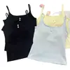 Estilo Primavera e Verão Algodão Tencel Botão Anti-Transparente Moda Gola Quadrada Costela Integrada Camisola para Mulheres Usarem Fora