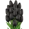 Flores Artificiales de Tulipa de PU con Tacto Realista, Ramo Hidratante Flores Decorativas, Flores Falsas para Decoración del Hogar, Adornos para Sala de Estar, Fabricante Transfronterizo
