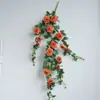 Enredaderas de Rosas de Plástico para Decoración, Plantas Trepadoras Artificiales para Decoración de Paredes, Flores de Rosa Falsas