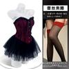 Conjunto de Duas Peças Estilo Palácio Spice Girl Vintage Sexy Tomara-que-caia Verão Novo Cintura Alta Emagrecedor Saia Curta Bufante para Mulheres