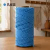Corda de Algodão Colorida 2mm 100m Artesanato DIY Tecelagem Bolsas Envolvimento Decoração Linha Corda de Fio de Algodão Acessórios para Tapeçaria Materiais