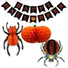 Nova Decoração Suspensa de Abóbora com Bola de Favo de Mel de Aranha para Halloween Decoração de Cena de Janela de Hotel/Shopping Pingente de Halloween