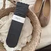 Calcetines de algodón puro de media pantorrilla otoño e invierno estilo coreano patrón oscuro ola ins moderno estilo japonés encaje con zapatos Birkenstock calcetines largos