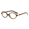 Gafas Nerd de Concha de Tortuga de Montura Pequeña Se Pueden Adaptar con Lentes Graduados, Gafas de Montura Ovalada, Bloqueo de Luz Azul, Gafas Planas de Alta Estética