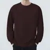 [Capa de Aire 3D] Sudadera para Hombre Otoño e Invierno Nueva para Hombre Peso Pesado Cuello Redondo Camisa Base Manga Larga Holgada