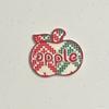 Accesorios con estampado navideño de dibujos animados de Apple, horquillas para el pelo, sombreros, material hecho a mano, parche para carcasa de teléfono, venta al por mayor