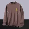 Camiseta base de terciopelo de doble cara para hombre para otoño e invierno, ropa interior térmica de terciopelo alemán de doble cara con cuello medio alto, camiseta de manga larga