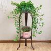 Estante de flores para interior, sala de estar, balcón, estante de almacenamiento de hierro multicapa para el hogar, estante colgante grueso de pie para macetas de orquídeas verdes y rosas