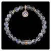 Pulsera de Corazón de Cristal Blanco de 7.8mm Pulsera de Cristal de Fresa Natural Cristal Rosa Pulsera de Cristal Natural