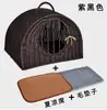 Gaiola de gato portátil de imitação de Rattan em estoque para atacado, ninho de gato de mão, bolsa de gato, casa de gato fechada, abrigo de gato, espaço grande, respirável