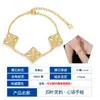 Pulsera de Plata de Ley S925 con Moissanita Incrustada, Cruz Europea y Americana de la Suerte de Cuatro Hojas, Lujo Accesible, Pulsera Ajustable Elegante, Venta al por Mayor