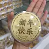 Moneda Grande de Oro Puro 999 50mg Flor y Luna Festival de Mediados de Otoño Pequeño Regalo Atrae Riqueza y Tesoros Souvenir Compra al por Mayor Corporativa