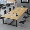 Mesa de conferencias, mesa larga, escritorio de oficina simple moderno de alta gama, mesa larga y sillas para discusiones, banco de trabajo para sala de conferencias, mesa de capacitación