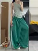 Pantalones de Pierna Ancha a Rayas Estilo Deportivo Retro Americano para Hombres y Mujeres, Pantalones Largos Casuales Relajados, Pantalones de Baile Jazz Sueltos Adelgazantes
