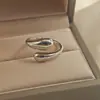 @Processando: Produtos de cobre, anel aberto redondo em formato de gota, minimalista e requintado coreano, único e versátil, estilo de luxo leve