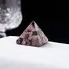 Adornos de Pirámide de Cristal Natural de 3CM Piedra Original Mineral Pulido Estándar Piedra de Energía Torre de Cuatro Lados Adornos de Decoración para el Hogar
