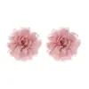 Pendientes de Flor Exagerada para Mujer, Peonía Estilo Ins, Dulces y Frescos, Estilo Vacacional, Diseño Único y Personalizado, Aretes de Encaje
