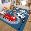 Alfombra impresa de juego de rompecabezas de dibujos animados para niños, alfombra de gateo, alfombra para dormitorio, sala de estar, venta al por mayor