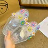 Populares accesorios para zapatos de gelatina japoneses y coreanos, decoraciones de zapatos de cristal transparente, dijes de flores de moda para zapatos DIY y hebillas para zapatos para mujer