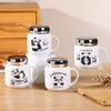 Taza de Cerámica de Dibujos Animados Linda Marca de Espejo Taza de Agua con Tapa Apertura Actividades Junio 1 Regalo de Cumpleaños Creativo Impresión lo