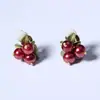 Joias de Designer Broche de Cranberry Roupas Casuais Brincos de Pino Tremella 925 Clipe de Orelha Simples