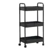 Estantería de almacenamiento móvil de tipo suelo, carrito plegable sin instalación con ruedas, estantería de clasificación y almacenamiento, estantería de almacenamiento para cocina