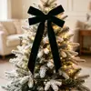 Pingente de laço para árvore de Natal transfronteiriço Decorações de Natal Ornamentos para pendurar em festas Laço de fita de veludo Decoração para pendurar