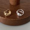 Fiebre de bloguera de Corea del Sur con elemento de textura arete de aro circular para mujer, moda de personalidad simple, aretes aretes combinables
