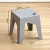 Taburete Cuadrado de Una Pieza Color Macarrón, Apilable, Ahorra Espacio, Resistente, Antideslizante de Plástico, Taburete para Mesa de Comedor para Uso Doméstico