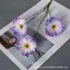Flores de Seda Falsas de Amapola Simulada de Tres Cabezas Decoración del Hogar Boda Hotel Decoración Arreglo Floral Venta al por Mayor Transfronteriza