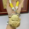 Llavero Doraemon Gato Dingdang Oso Fresa Rosa Correa Cadena para Teléfono Bolso Colgante para Teléfono Llavero de Dibujos Animados