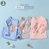 Blusas de Manga Larga para Niñas Camiseta Otoño Camisa Base Infantil Ropa Botón en el Hombro Sudadera Unisex Ropa de Bebé Conjunto de Otoño