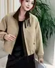 Elegante Chaqueta Corta con Cuello Alto para Mujer Primavera y Otoño 2026 Holgada Adelgazante Versátil Casual Ropa de Trabajo Chaqueta