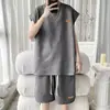 Chaleco sin mangas de Comercio Exterior para Hombre, Ropa de Verano para Hombre, Pantalones Cortos Deportivos Sueltos de Marca de Moda, Traje Casual de Verano