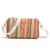 2025 Nova Bolsa Elegante Tecida Bolsa Feminina Bolsas com Fecho de Zíper Bolsa Quadrada Pequena Simples Bolsa de Ombro Único Transversal da Moda