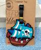Anime japonés One Piece etiqueta de embarque para equipaje Luffy Sauron Joba adornos de identificación para bolsa de equipaje etiqueta pequeña