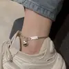 Tobillera Extendida de Amor para Mujer Estilo Coreano Moderna y Linda Colgante en Forma de Corazón Cadena de Tobillo para Estudiantes Regalo de Cumpleaños